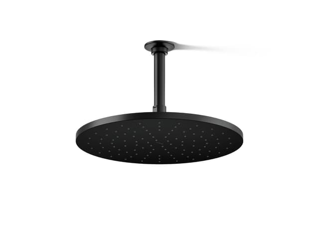 Kohler Contemporary Round 12'' single-function rainhead, 2.5 gpm - Matte Black