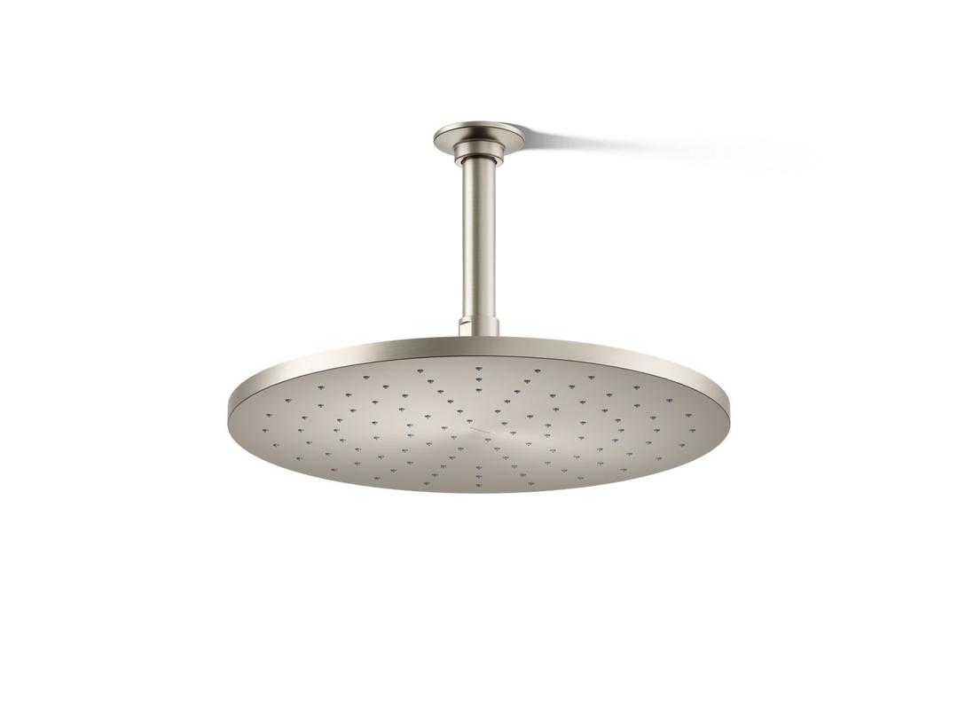 Kohler Contemporary Round 12'' single-function rainhead, 2.5 gpm - Vibrant Brushed Nickel by Kohler