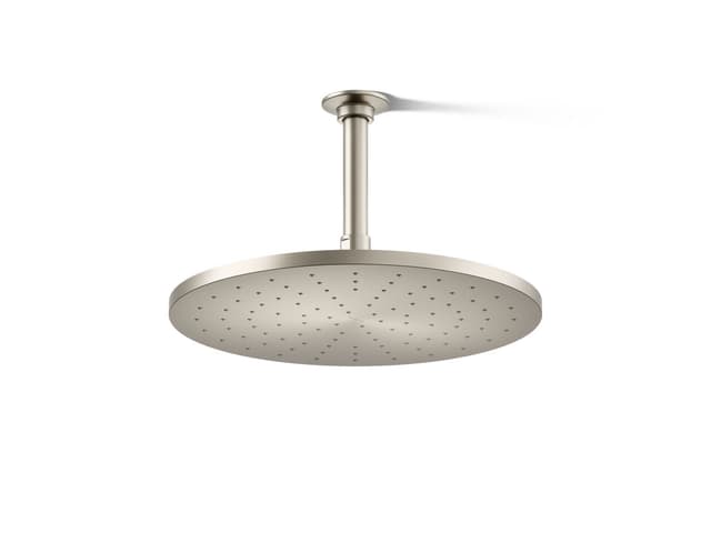Kohler Contemporary Round 12'' single-function rainhead, 2.5 gpm - Vibrant Brushed Nickel