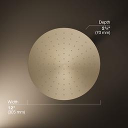 Kohler Contemporary Round 12'' single-function rainhead, 2.5 gpm - Vibrant Brushed Bronze - image 3