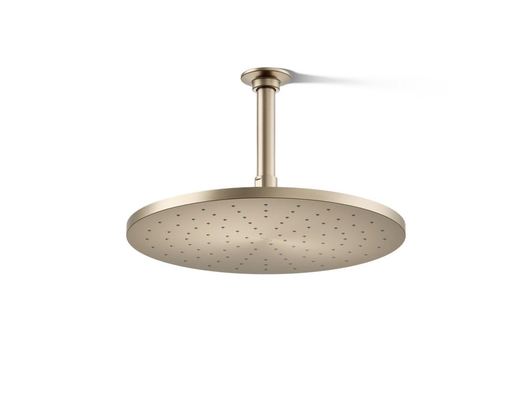 Kohler Contemporary Round 12'' single-function rainhead, 2.5 gpm - Vibrant Brushed Bronze by Kohler