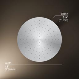 Kohler Contemporary Round 12'' single-function rainhead, 2.5 gpm - Polished Chrome - image 3