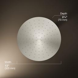 Kohler Contemporary Round 12'' single-function rainhead, 2.5 gpm - Vibrant Polished Nickel - image 3