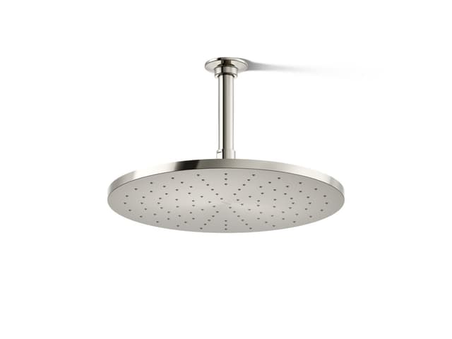 Kohler Contemporary Round 12'' single-function rainhead, 2.5 gpm - Vibrant Polished Nickel
