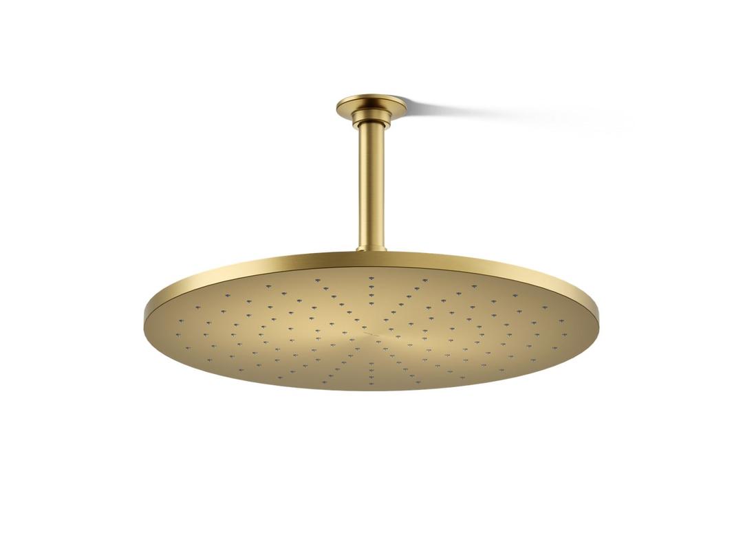 Kohler Contemporary Round 14- single-function rainhead, 2.5 gpm - Vibrant Brushed Moderne Brass by Kohler