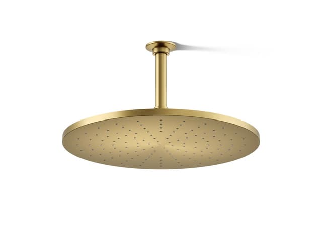 Kohler Contemporary Round 14- single-function rainhead, 2.5 gpm - Vibrant Brushed Moderne Brass