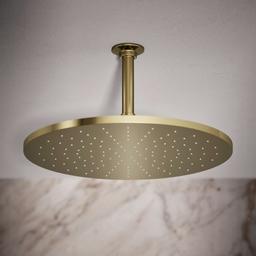 Kohler Contemporary Round 14- single-function rainhead, 2.5 gpm - Vibrant French Gold - image 2