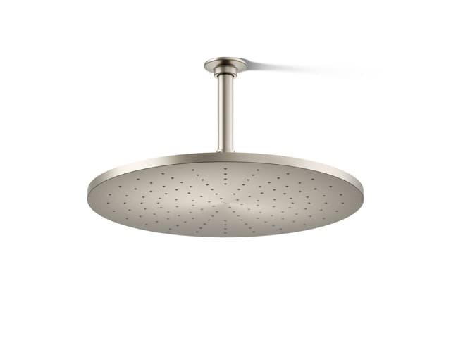 Kohler Contemporary Round 14- single-function rainhead, 2.5 gpm - Vibrant Brushed Nickel