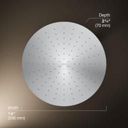 Kohler Contemporary Round 14- single-function rainhead, 2.5 gpm - Polished Chrome - image 3