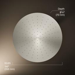 Kohler Contemporary Round 14- single-function rainhead, 2.5 gpm - Vibrant Polished Nickel - image 3