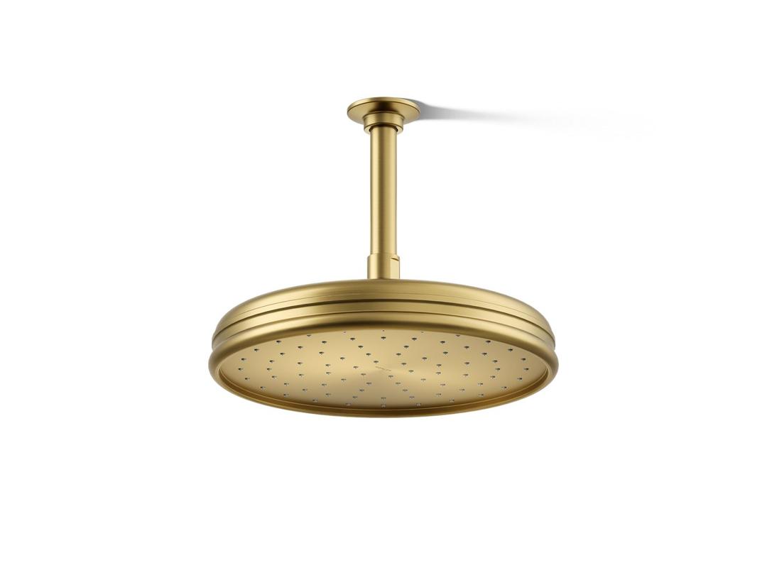 Kohler Traditional 10'' single-function rainhead, 1.75 gpm - Vibrant Brushed Moderne Brass by Kohler