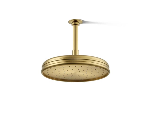 Kohler Traditional 10'' single-function rainhead, 2.5 gpm - Vibrant Brushed Moderne Brass