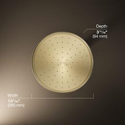 Kohler Traditional 10'' single-function rainhead, 1.75 gpm - Vibrant French Gold - image 3