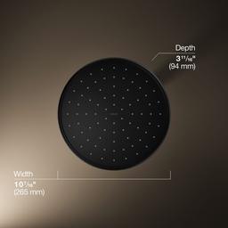 Kohler Traditional 10'' single-function rainhead, 1.75 gpm - Matte Black - image 3