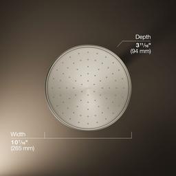 Kohler Traditional 10'' single-function rainhead, 1.75 gpm - Vibrant Brushed Nickel - image 3