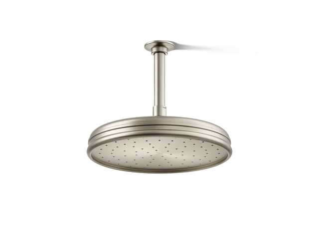 Kohler Traditional 10'' single-function rainhead, 2.5 gpm - Vibrant Brushed Nickel