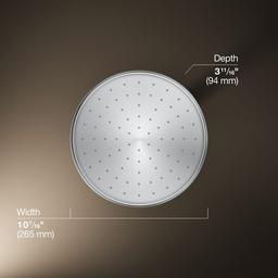 Kohler Traditional 10'' single-function rainhead, 1.75 gpm - Polished Chrome - image 3