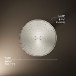 Kohler Traditional 10'' single-function rainhead, 2.5 gpm - Vibrant Polished Nickel - image 3