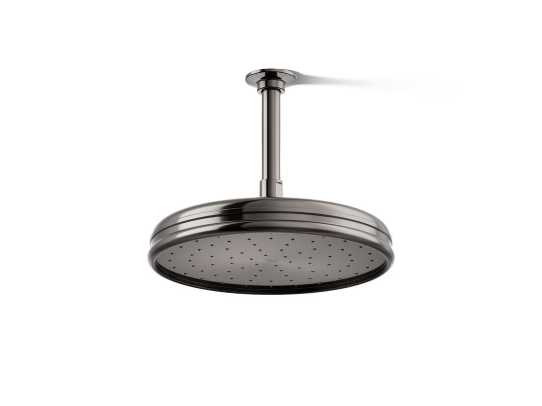 Kohler Traditional 10'' single-function rainhead, 2.5 gpm - Vibrant Titanium by Kohler