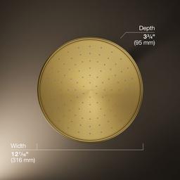 Kohler Traditional 12'' single-function rainhead, 2.5 gpm - Vibrant Brushed Moderne Brass - image 3