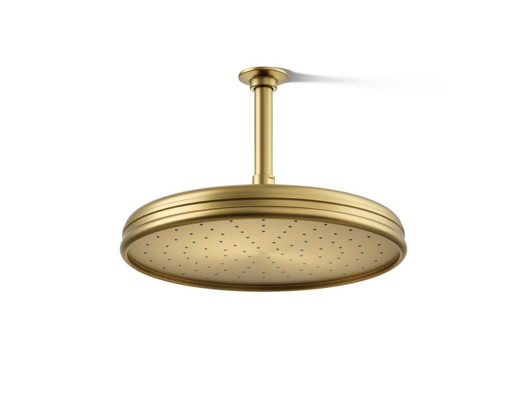 Kohler Traditional 12'' single-function rainhead, 2.5 gpm - Vibrant Brushed Moderne Brass by Kohler