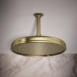 Kohler Traditional 12'' single-function rainhead, 2.5 gpm - Vibrant French Gold - image 2