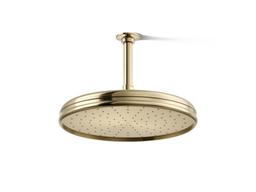 Kohler Traditional 12'' single-function rainhead, 2.5 gpm - Vibrant French Gold - image 1