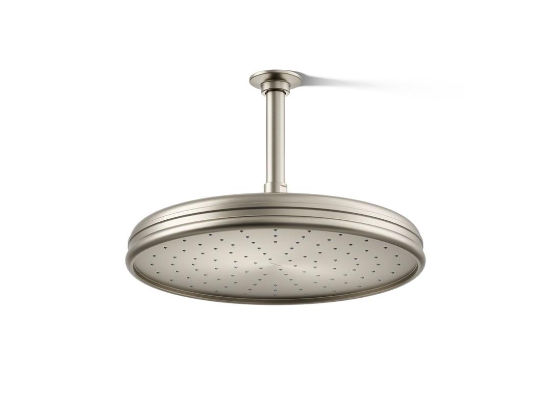 Kohler Traditional 12'' single-function rainhead, 2.5 gpm - Vibrant Brushed Nickel by Kohler