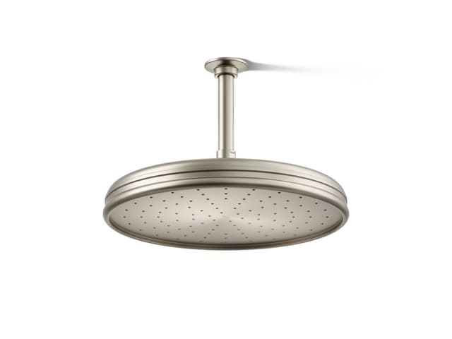 Kohler Traditional 12'' single-function rainhead, 2.5 gpm - Vibrant Brushed Nickel