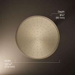 Kohler Traditional 12'' single-function rainhead, 2.5 gpm - Vibrant Brushed Bronze - image 3