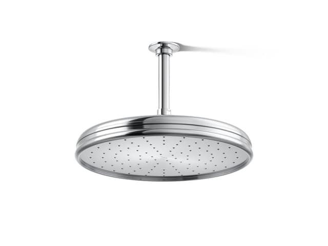 Kohler Traditional 12'' single-function rainhead, 2.5 gpm - Polished Chrome