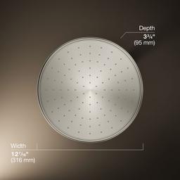 Kohler Traditional 12'' single-function rainhead, 2.5 gpm - Vibrant Polished Nickel - image 3