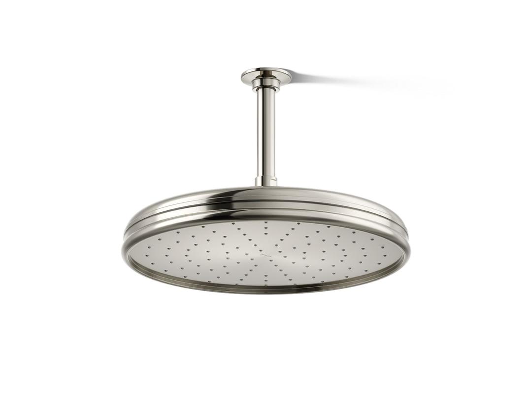 Kohler Traditional 12'' single-function rainhead, 2.5 gpm - Vibrant Polished Nickel by Kohler