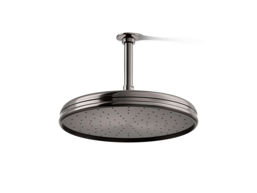 Kohler Traditional 12'' single-function rainhead, 2.5 gpm - Vibrant Titanium by Kohler