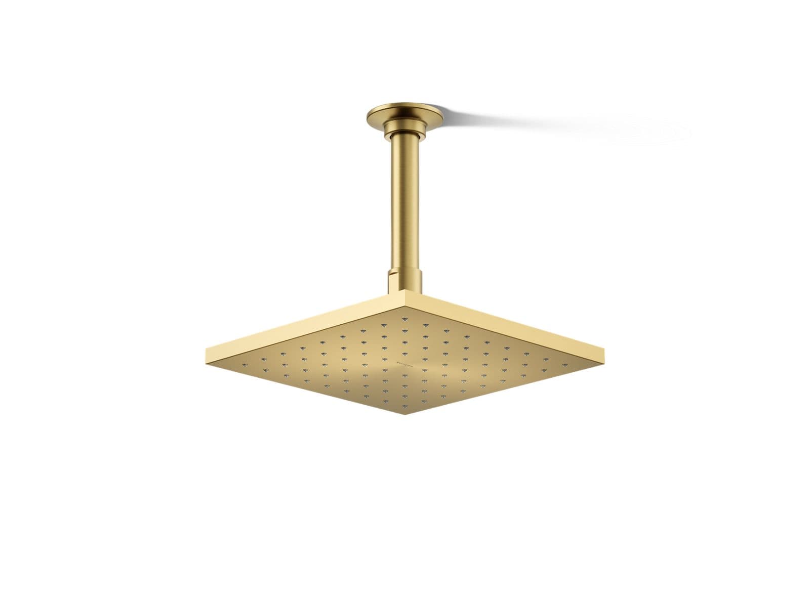Kohler Contemporary Square 8'' single-function rainhead, 2.5 gpm - Vibrant Brushed Moderne Brass by Kohler