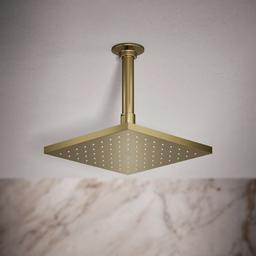 Kohler Contemporary Square 8'' single-function rainhead, 1.75 gpm - Vibrant French Gold - image 2