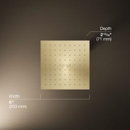 Kohler Contemporary Square 8'' single-function rainhead, 1.75 gpm - Vibrant French Gold - image 3