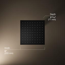 Kohler Contemporary Square 8'' single-function rainhead, 2.5 gpm - Matte Black - image 3