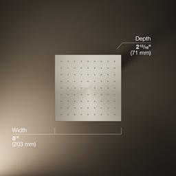 Kohler Contemporary Square 8'' single-function rainhead, 1.75 gpm - Vibrant Brushed Nickel - image 3