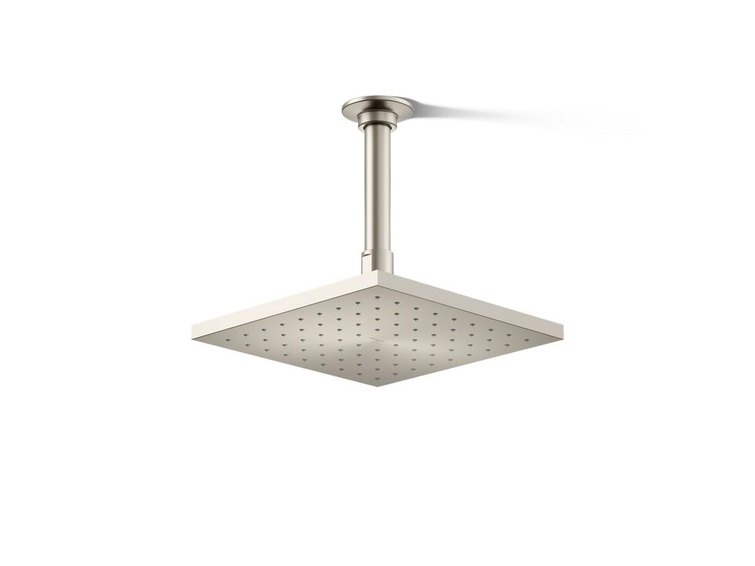 Kohler Contemporary Square 8'' single-function rainhead, 1.75 gpm - Vibrant Brushed Nickel by Kohler