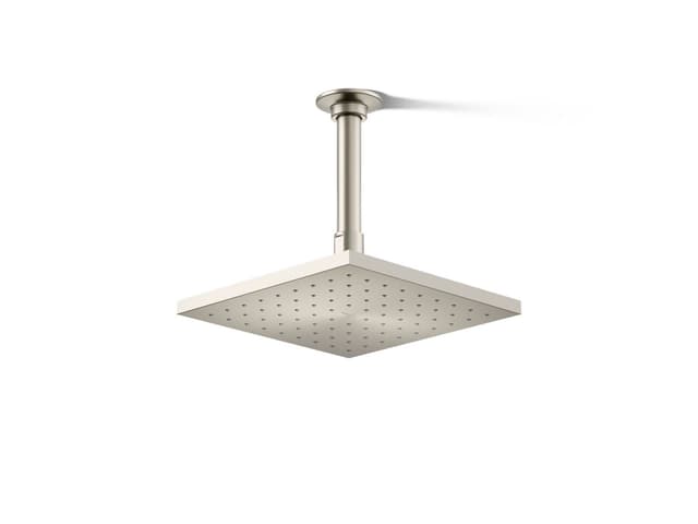 Kohler Contemporary Square 8'' single-function rainhead, 1.75 gpm - Vibrant Brushed Nickel