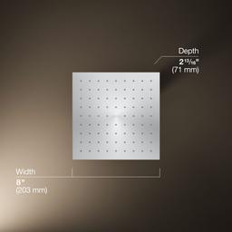 Kohler Contemporary Square 8'' single-function rainhead, 1.75 gpm - Polished Chrome - image 3