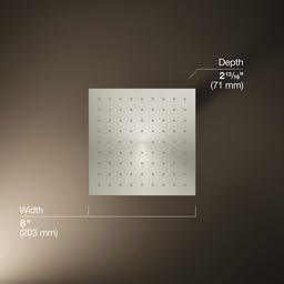 Kohler Contemporary Square 8'' single-function rainhead, 1.75 gpm - Vibrant Polished Nickel - image 3