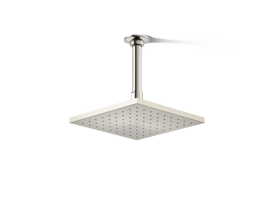 Kohler Contemporary Square 8'' single-function rainhead, 1.75 gpm - Vibrant Polished Nickel by Kohler
