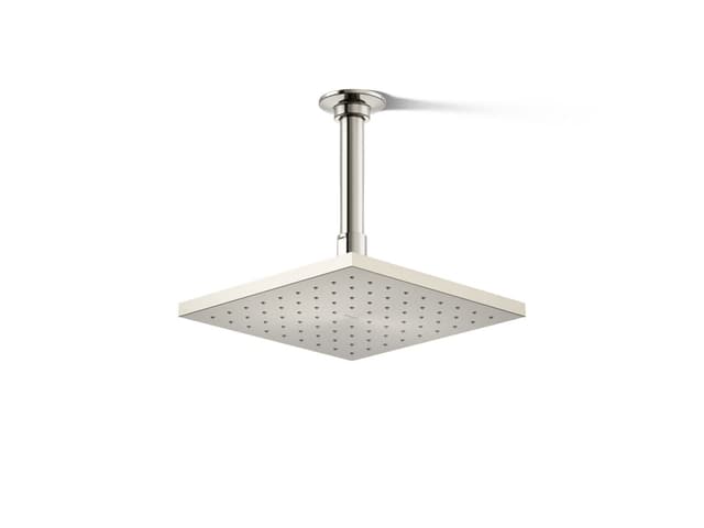 Kohler Contemporary Square 8'' single-function rainhead, 1.75 gpm - Vibrant Polished Nickel