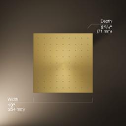 Kohler Contemporary Square 10'' single-function rainhead, 1.75 gpm - Vibrant Brushed Moderne Brass - image 3