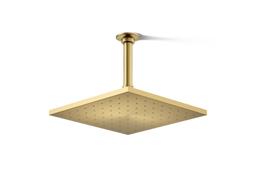Kohler Contemporary Square 10'' single-function rainhead, 1.75 gpm - Vibrant Brushed Moderne Brass - image 1