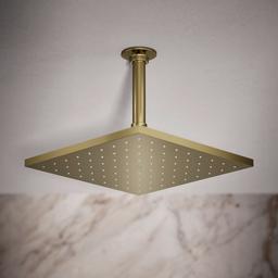 Kohler Contemporary Square 10'' single-function rainhead, 2.5 gpm - Vibrant French Gold - image 2