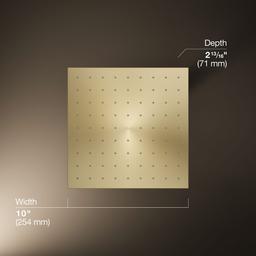 Kohler Contemporary Square 10'' single-function rainhead, 2.5 gpm - Vibrant French Gold - image 3