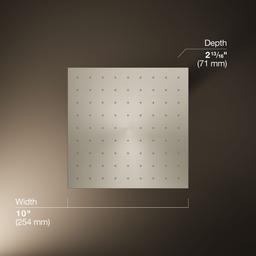 Kohler Contemporary Square 10'' single-function rainhead, 2.5 gpm - Vibrant Brushed Nickel - image 3